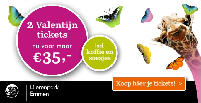 Koop tickets voor Valentijnsdag in Dierenpark Emmen