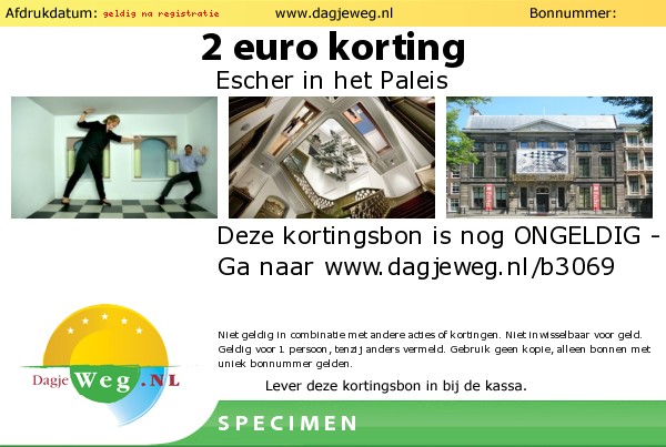 Kortingsbon Escher in Het Paleis